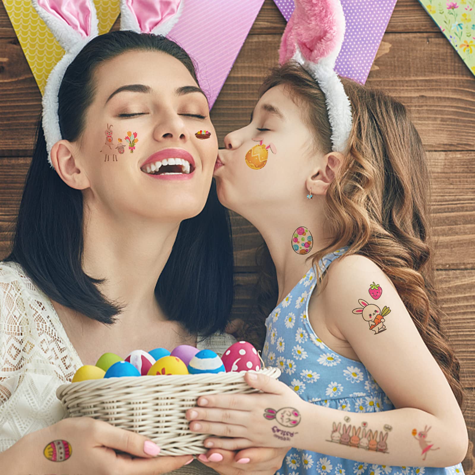 20 Sheets Easter Temporary Tattoos for Kids - Bunny & Chick Tattoo Stickers for Boys & Girls - Easter Party Favors, Treats & Goodie Bag Fillers - Perfect for Easter Egg Hunts, Classroom Rewards & Spring Celebrations