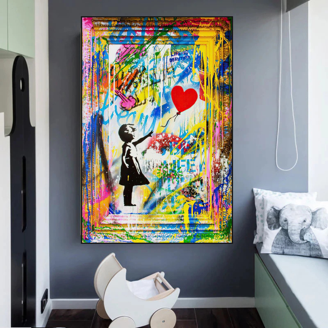Banksy Life is Beautiful Poster - Unique Street Art Wall Decor for Home & Office - Perfect for Living Room, Bedroom & Urban Style Spaces