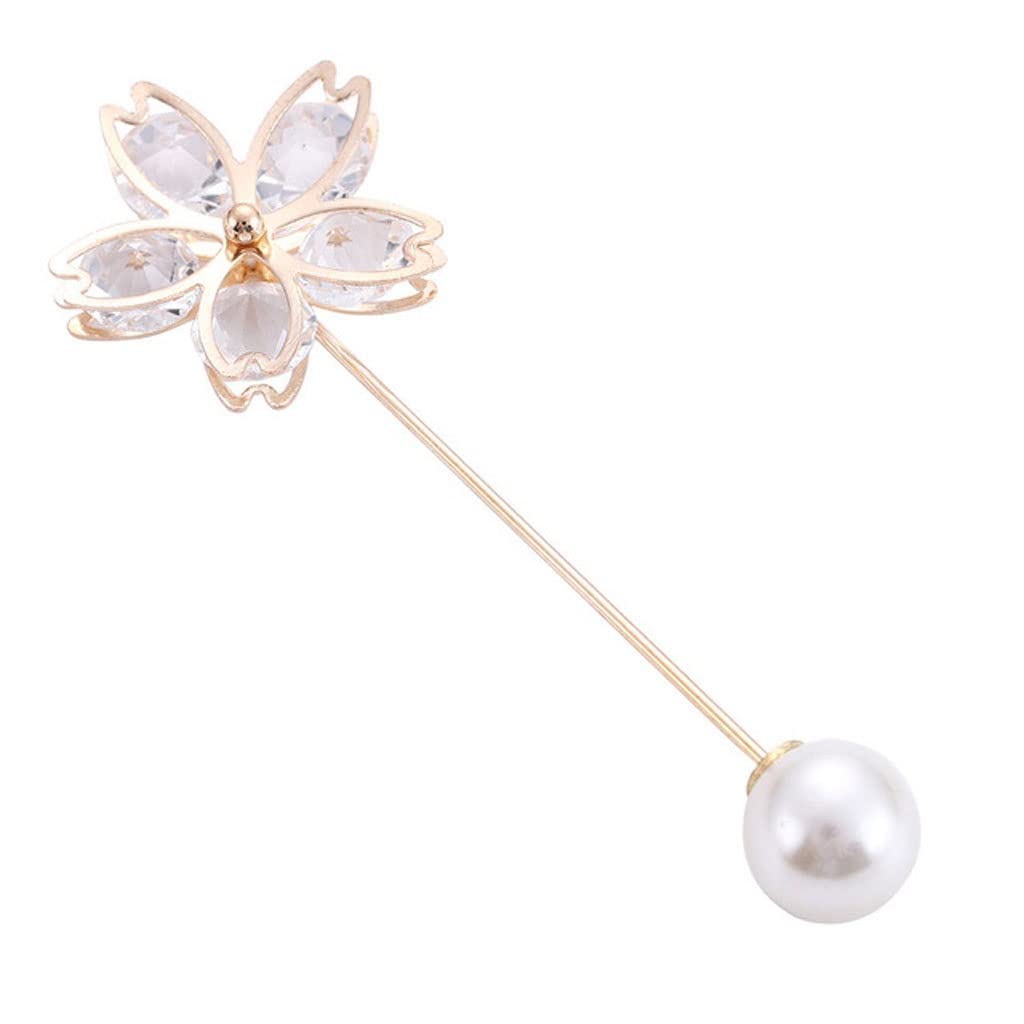 YHUA Adjustable Waist Skirt Pin Brooch - Pearl Butterfly Clip for Clothing & Pants Waistband (One Size) | Perfect for Dresses, Skirts & Formal Wear