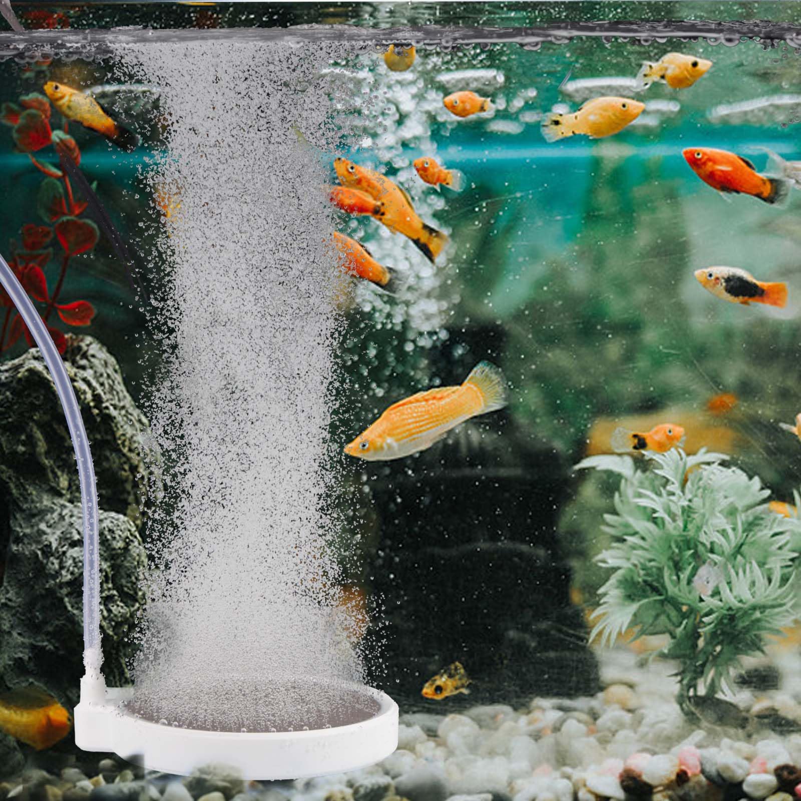 4 Inch Aquarium Air Stone Bubbler - Ultra Quiet Oxygen Diffuser for Fish Tanks (35-100 Gallon) | Creates Super Fine Bubbles | Ideal for Freshwater/Saltwater Aquariums & Hydroponic Systems | Perfect for Betta Tanks, Shrimp Habitats & Plant Growth