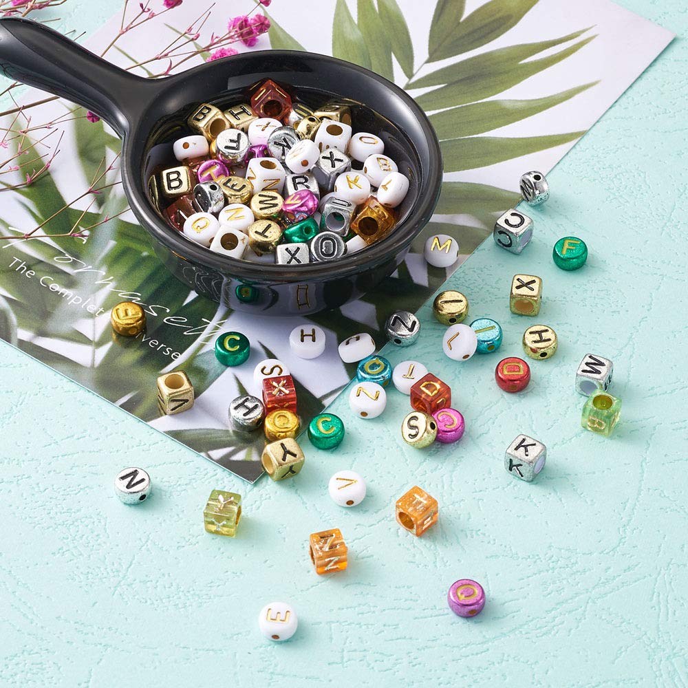 1800pcs Acrylic Alphabet Beads A-Z for Jewelry Making - Large Hole Craft Beads Kit for DIY Bracelets, Necklaces & Keychains - Perfect for Gifts, Parties & Kids Crafts