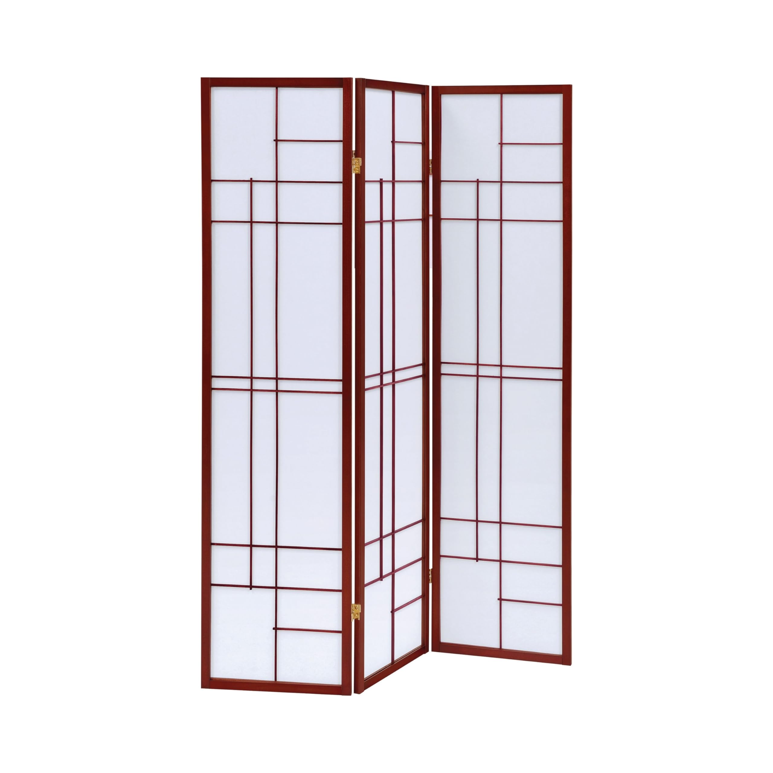 Stylish Brown and White Room Divider by Benzara - Perfect for Home Office, Living Room & Bedroom Privacy