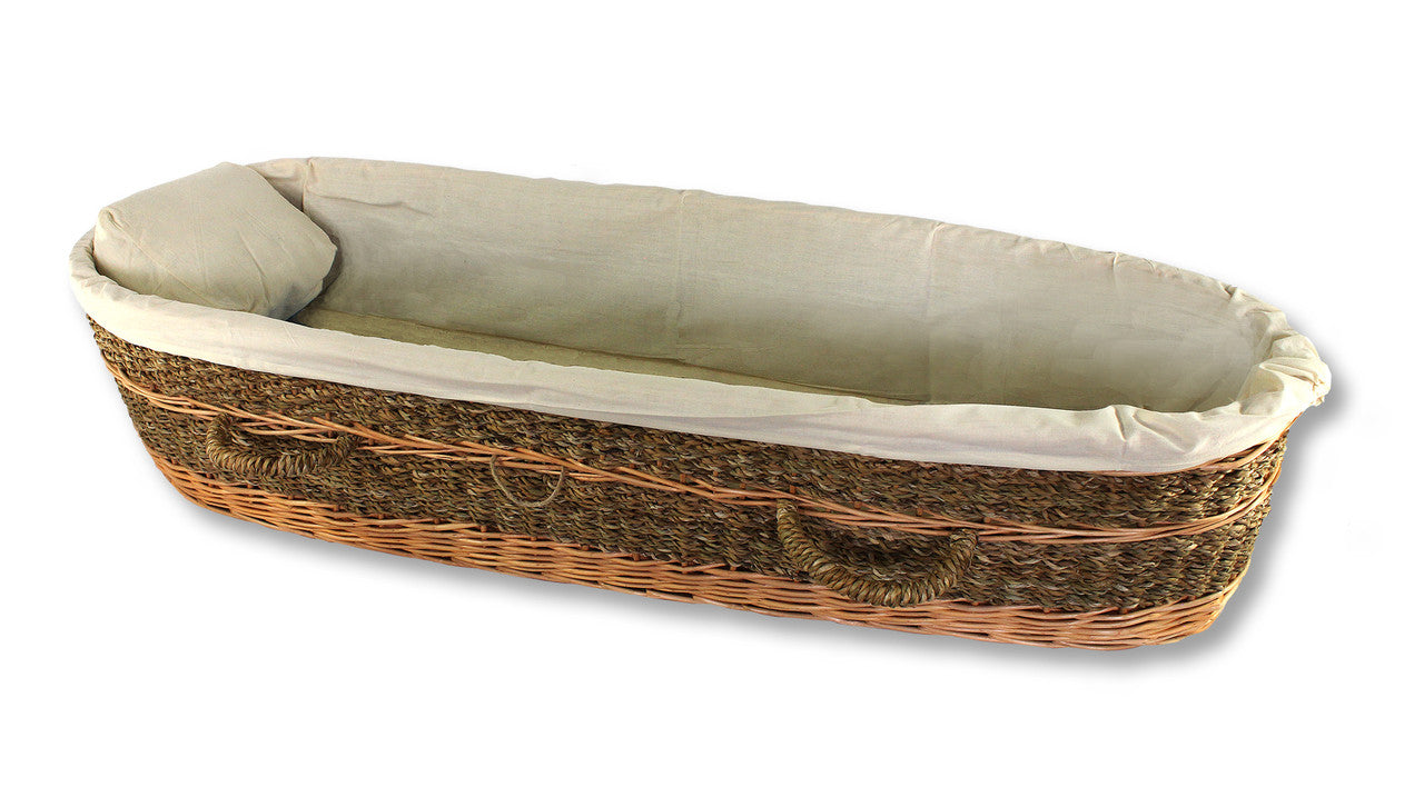 Eco-Friendly Biodegradable Seagrass Child Casket for Burial or Cremation | Sustainable Funeral Solution | Perfect for Green Burials & Memorial Services