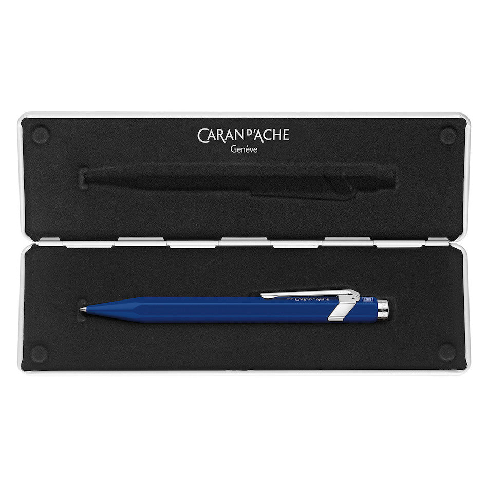 Premium Caran d'Ache 849 Rollerball Pen - Slimpack Blue Ink - Elegant Writing Instrument for Office, School & Gift Giving