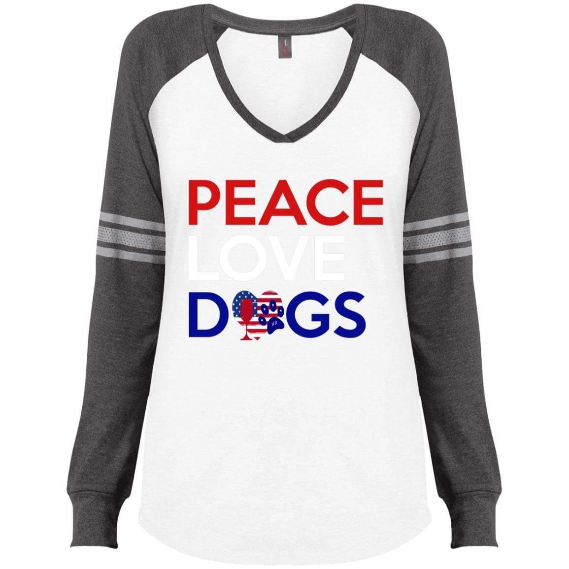 WineyBitches.Co Women's Long Sleeve V-Neck Gaming T-Shirt - Comfortable Casual Tee for Gamers, Lounge Wear & Everyday Outfits
