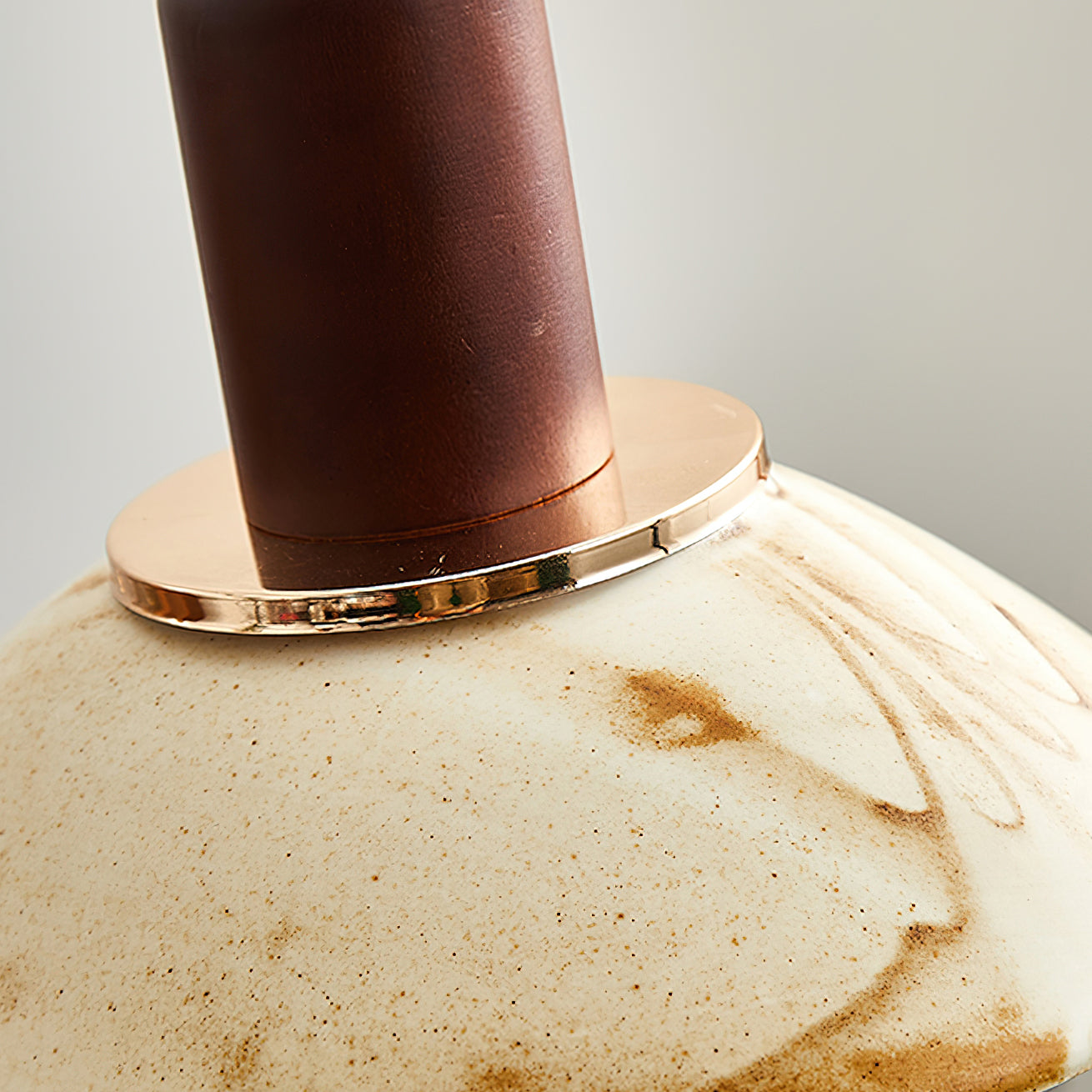 Handmade Ceramic Pendant Light with Cup Lid Design - Modern Boho Ceiling Fixture for Kitchen, Dining Room & Cafe Decor