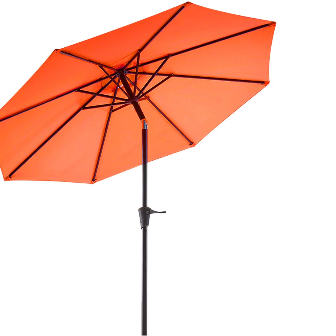 9ft Orange Patio Umbrella with Tilt & Crank for Outdoor Dining