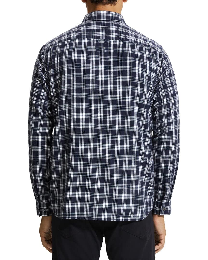 Theory Men's Irving Grid Shirt - Slim Fit Casual Button Down Shirt for Work & Date Night | Premium Cotton Dress Shirt for Business & Social Events