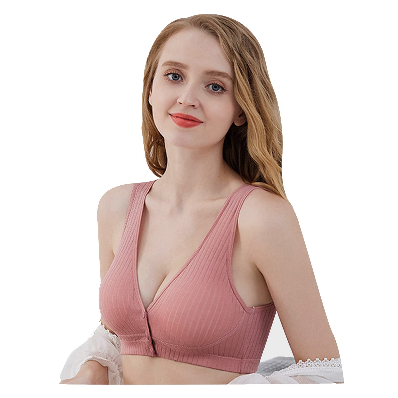 Wireless Nursing Bra for Women - Front Closure Maternity Bra with Adjustable Straps & Soft Support for Breastfeeding & Comfortable Daily Wear