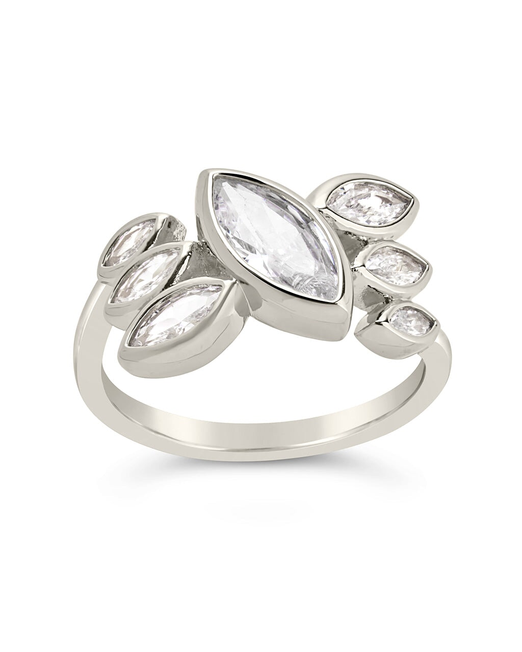 Anastasia Elongated CZ Ring - Elegant Cubic Zirconia Fashion Jewelry for Women | Perfect for Weddings, Parties & Everyday Wear