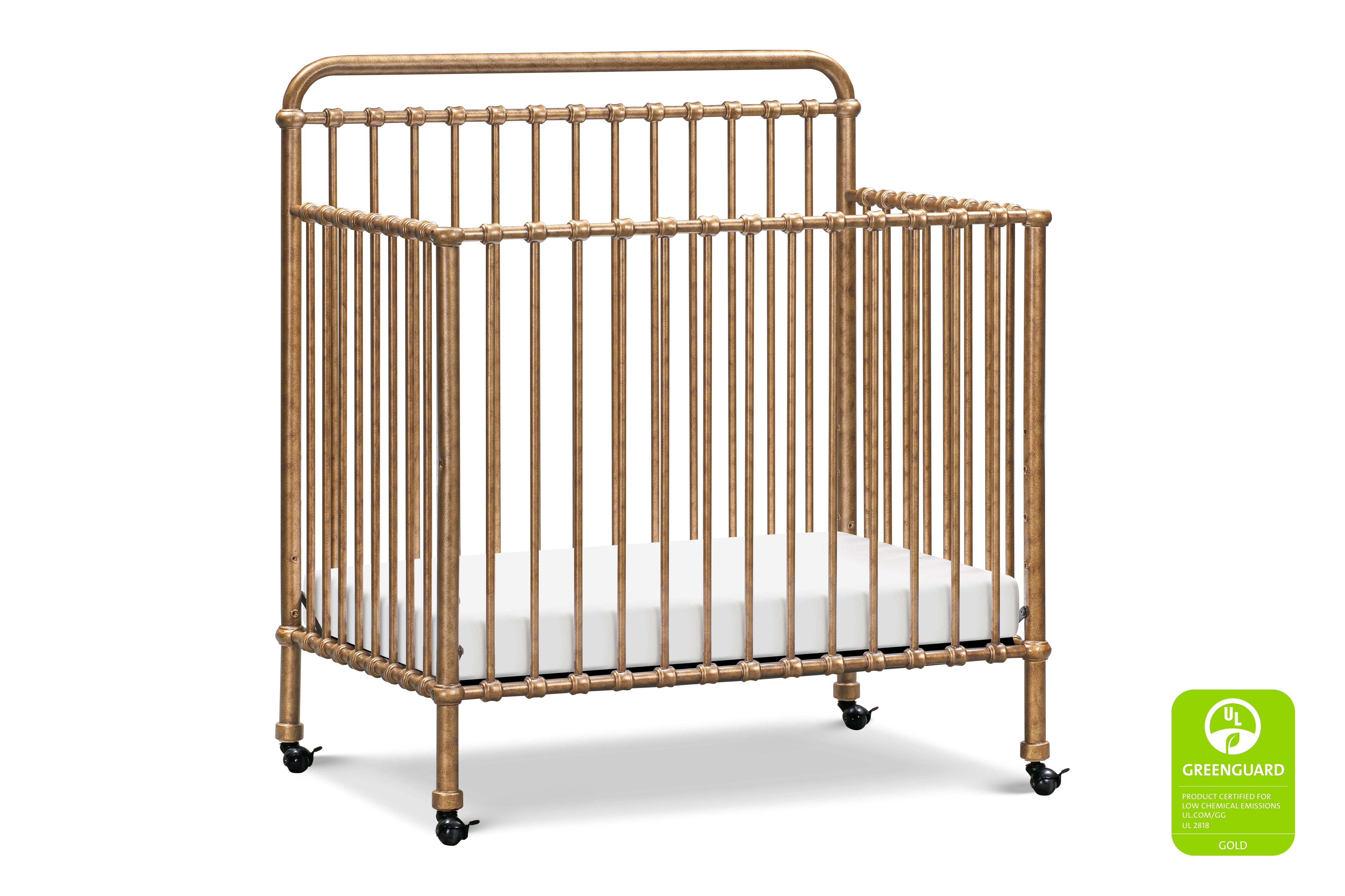 Namesake Abigail 3-in-1 Convertible Mini Crib for Nursery - Space-Saving Baby Bed with Bassinet & Toddler Conversion | Perfect for Small Rooms, Apartments & Travel