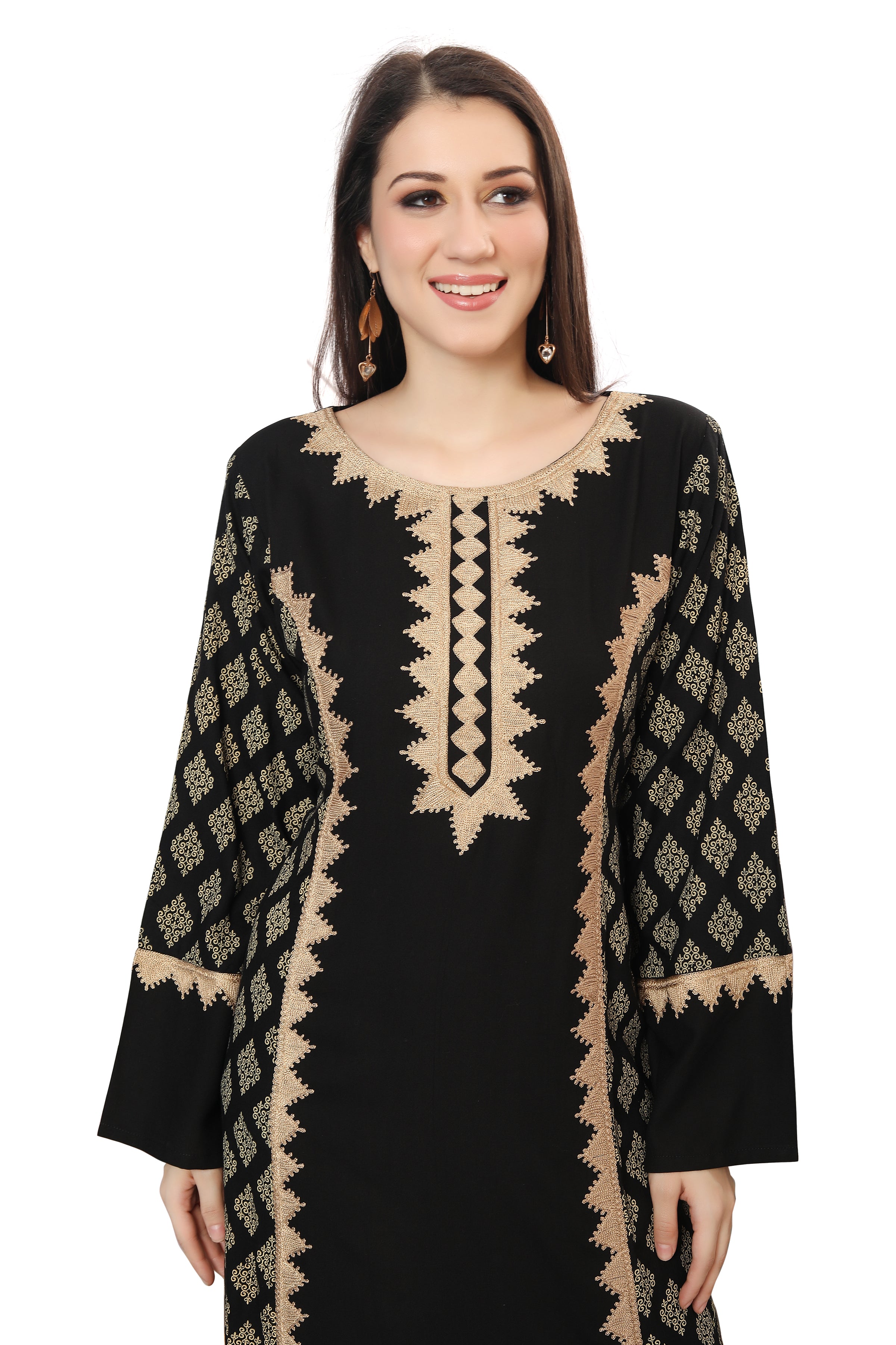 Elegant Dubai Party Wear Maxi Dress Jalabiya for Women - Perfect for Weddings, Eid, and Special Occasions