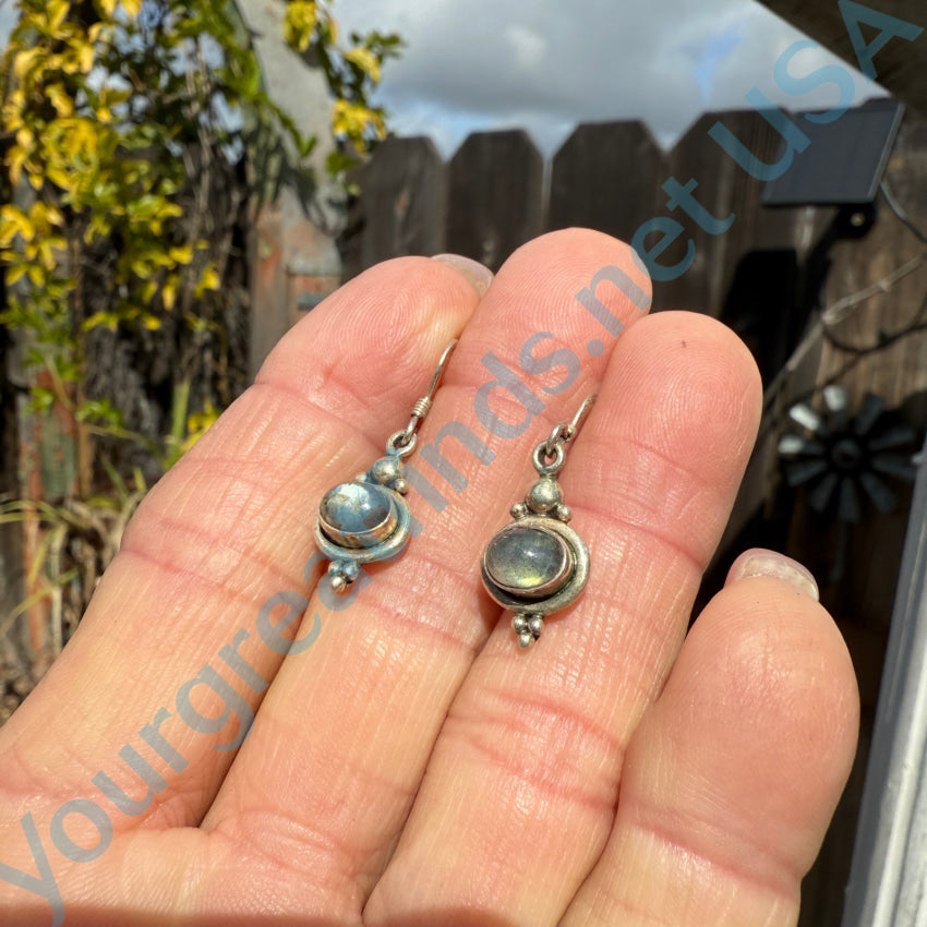 Sterling Silver Rainbow Moonstone Pierced Earrings for Women - Elegant Dangle Earrings for Party, Wedding & Everyday Wear