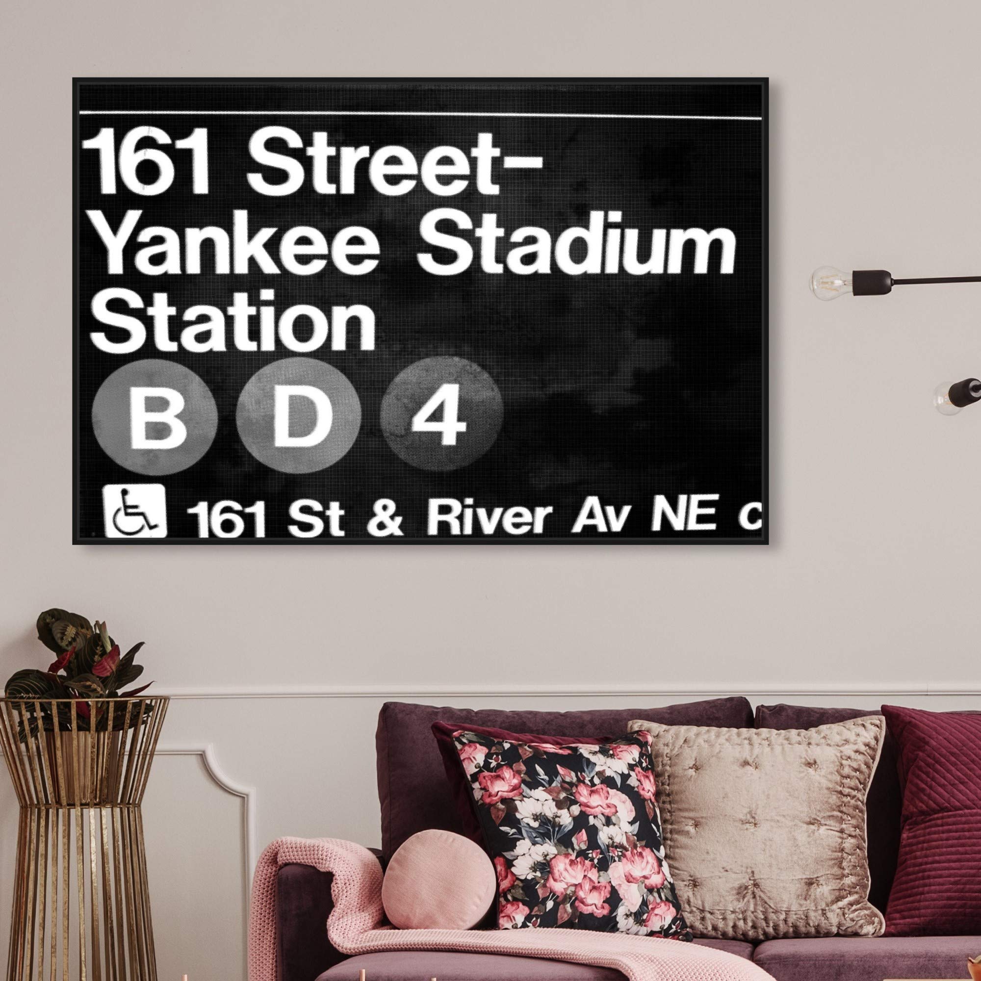 Yankee Stadium Framed Wall Art Canvas Print - New York City Skyline Decor for Home & Office | Perfect Gift for Baseball Fans & Sports Enthusiasts