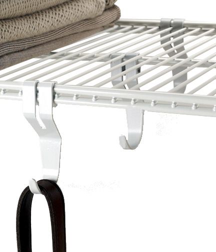 White or Platinum Shelf Hooks - Heavy Duty Wall Hooks for Organizing Kitchen, Bathroom, Garage - Perfect for Hanging Utensils, Towels, and Tools