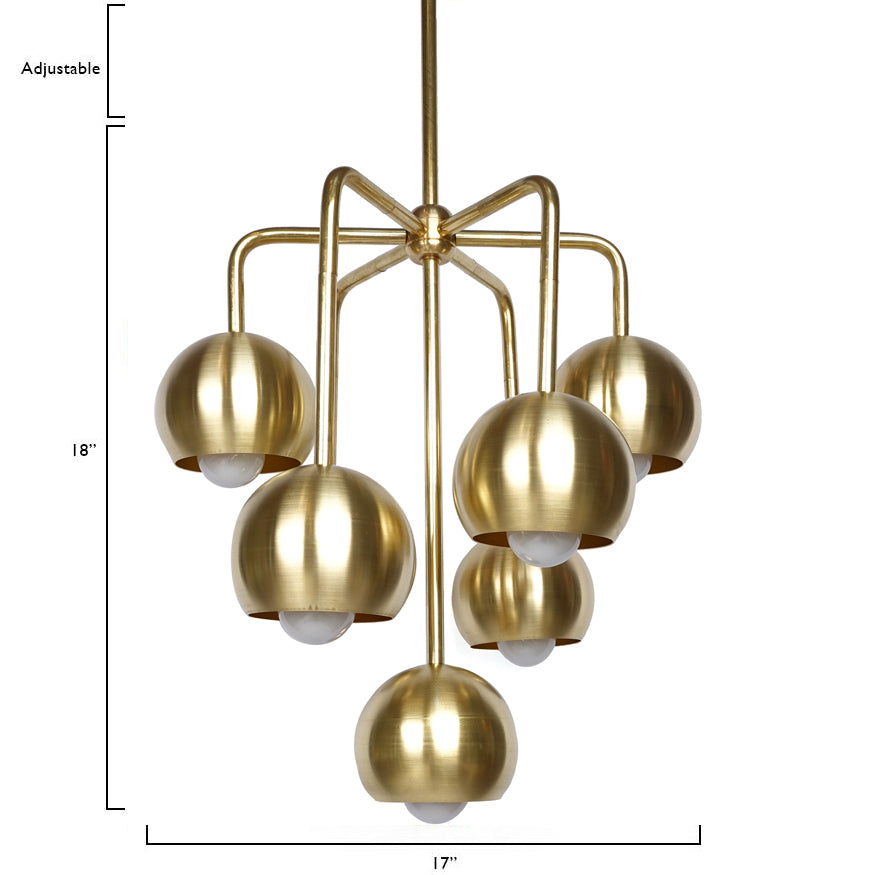 Vintage Brass Bubble Pendant Light - Industrial Style Ceiling Fixture for Dining Room, Kitchen Island & Bedroom Lighting | Dimmable Edison Bulb Compatible