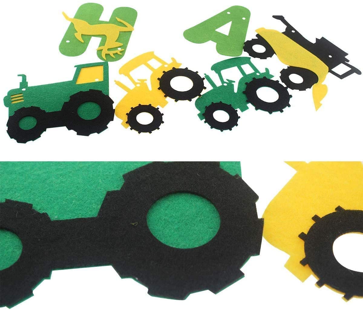 Green Tractor Birthday Banner Set with Garland - Farm Themed Party Decorations for Boys' 1st Birthday, Baby Shower & Tractor Lovers - Perfect for Barnyard, Country & Farmhouse Theme Parties