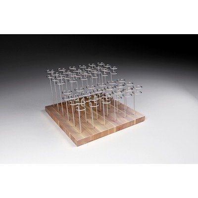 Monkey Wood Treasure Stand Base with 36 Spirals - Handcrafted Wooden Display Stand for Collectibles, Jewelry & Home Decor