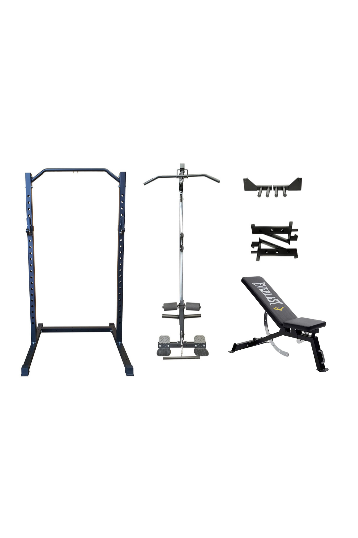 Body Iron CX22 Half Rack Elite Set - Heavy Duty Home Gym Equipment for Strength Training & Weightlifting | Perfect for Garage, Basement & Home Workouts