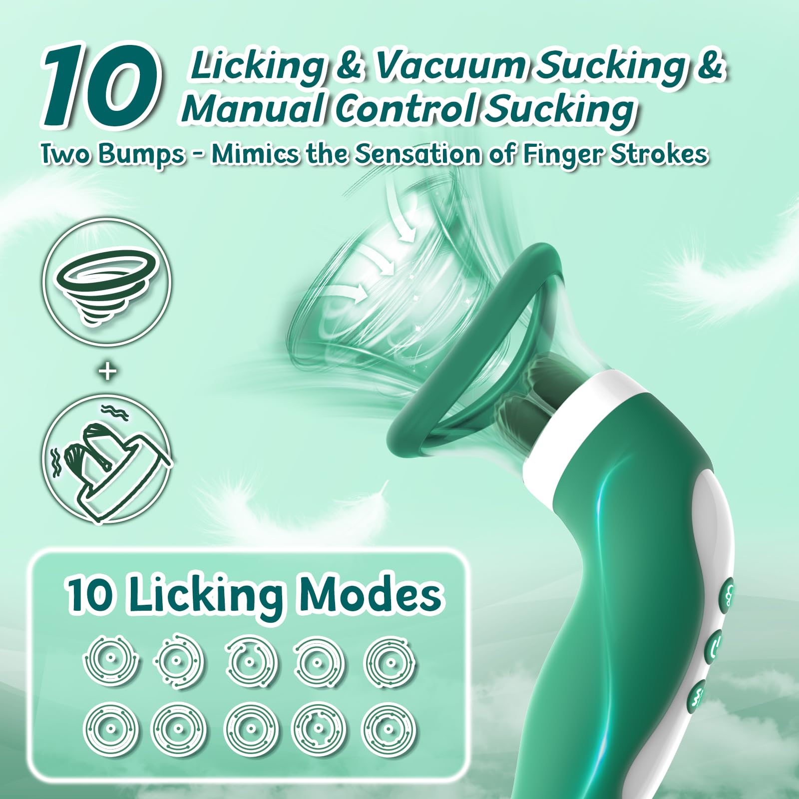 Clitoral Sucking Vibrator for Women - 10 Tongue Licking & 2 Suction Modes, Rose Pink Nipple Stimulator - Soft Silicone Adult Sex Toy for Couples Play, Solo Pleasure & Sensual Massage - Perfect for Foreplay, Spicing Up Relationships & Intimate Moments