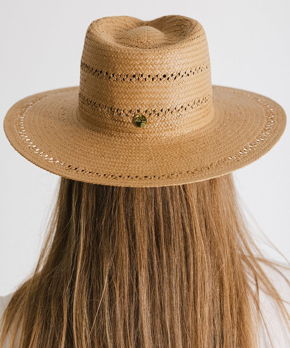 Sloan Fedora Straw Hat for Women - Summer Wide Brim Sun Hat for Outdoor Beach, Garden & Travel - Lightweight & Breathable