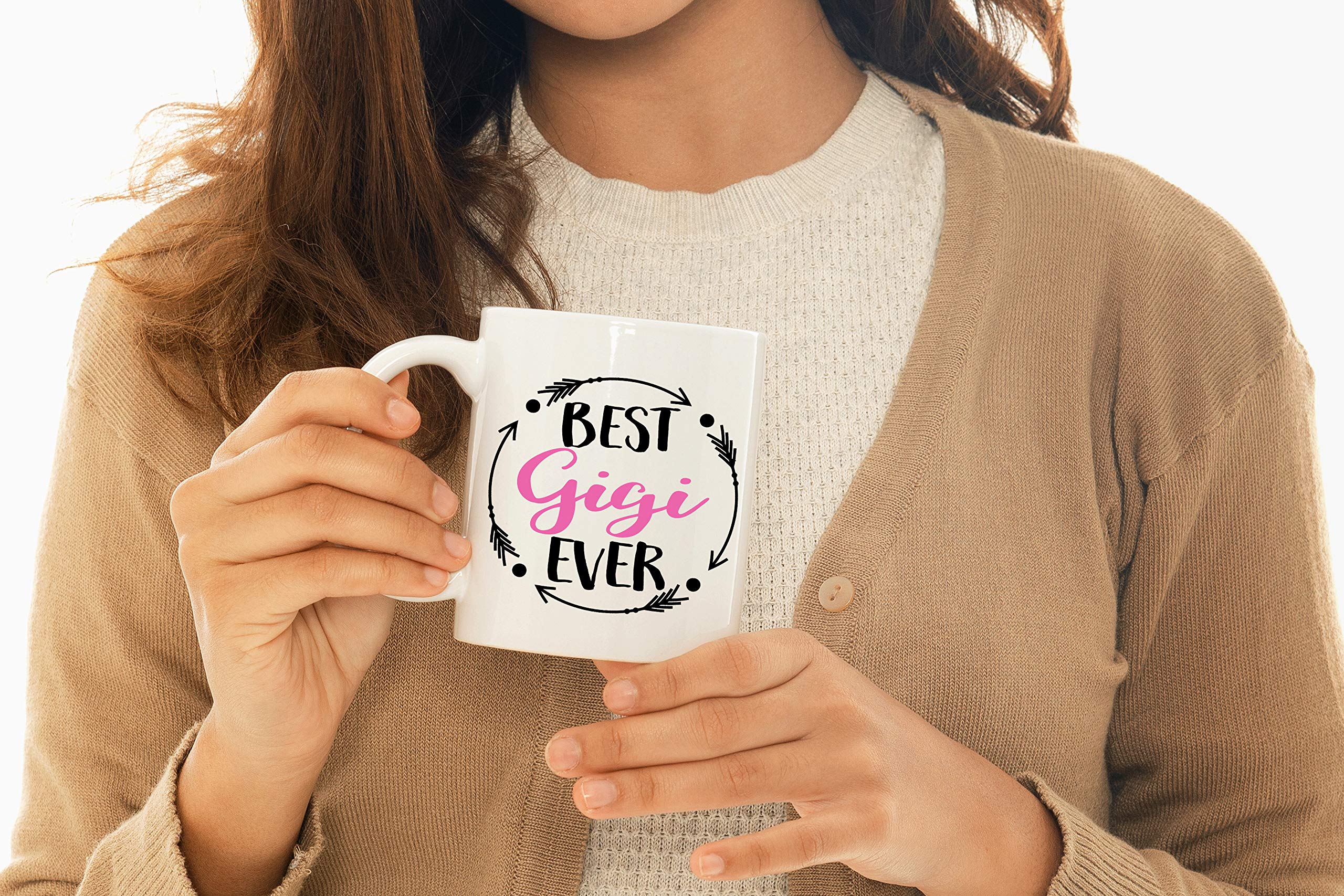 Best Gigi Ever Coffee Mug 11oz - Funny Gift for Mom, Grandma, Wife - Ceramic Tea Cup for Mother's Day, Birthday, Christmas - Perfect for Home, Office & Coffee Lovers