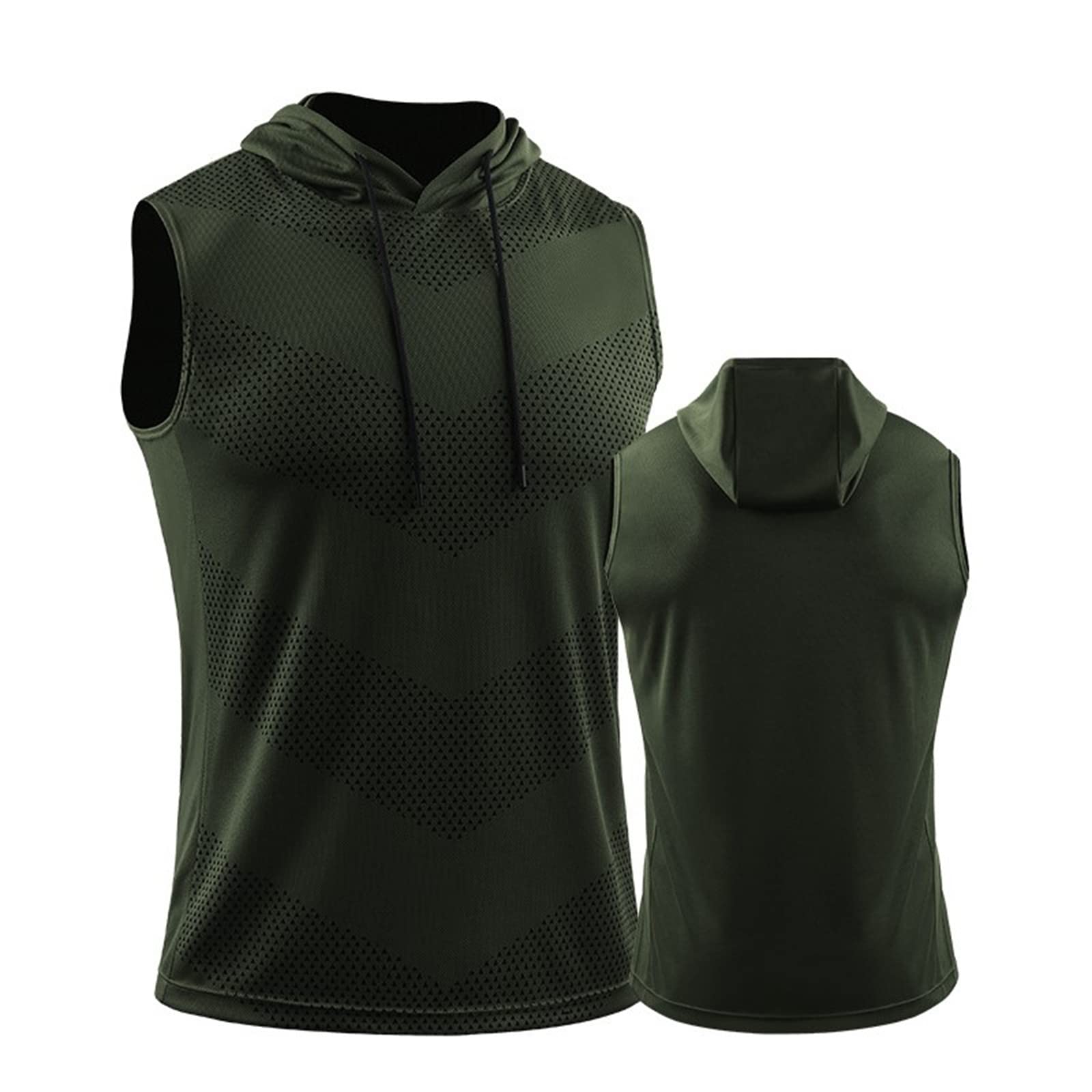 WSLCN Men's Workout Tank Top - Muscle Fit Gym Shirt, Sleeveless Hoodie for Fitness Training & Bodybuilding | Perfect for Gym, Running & Outdoor Workouts