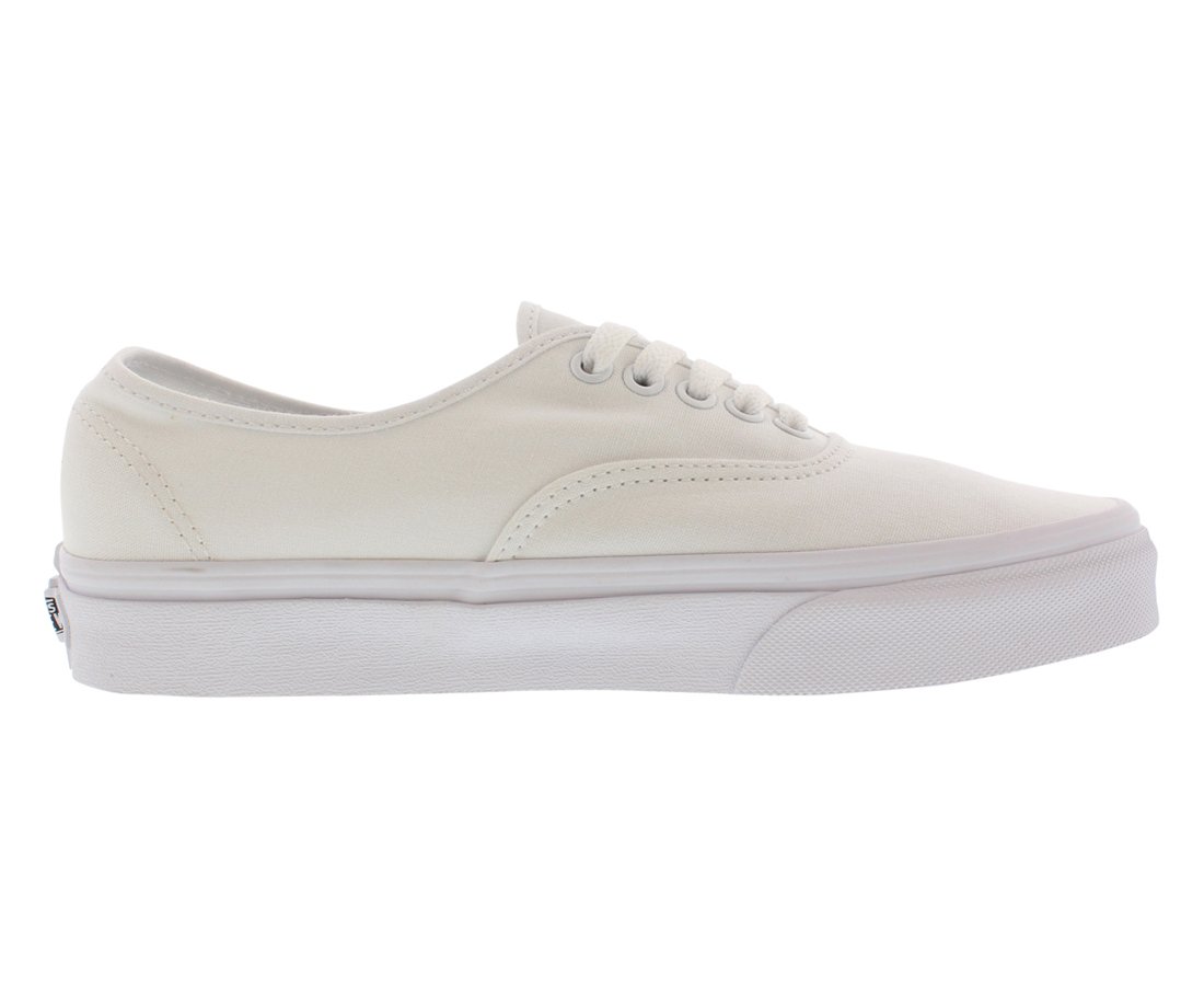 Vans Authentic Unisex Sneakers for Men & Women - True White Canvas Shoes for Casual Wear, Skateboarding & Street Style