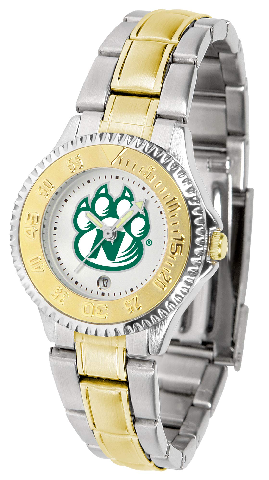 Sun Time Northwest Missouri State Bearcats Women's Competitor Two-Tone Watch - Stainless Steel Band, Water Resistant, Perfect for Sports, Office & Everyday Wear