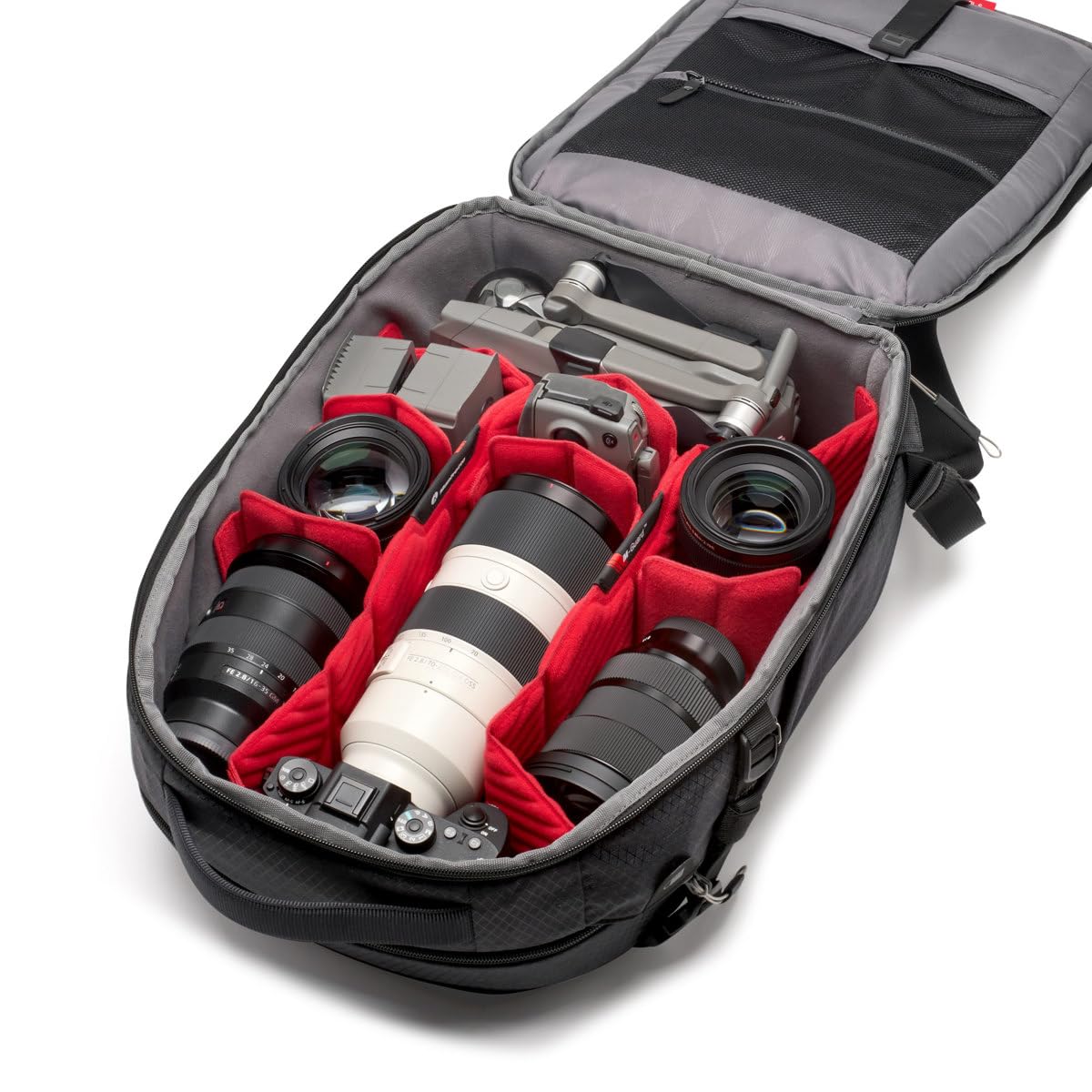 Manfrotto PRO Light Backloader S Professional Camera Backpack - Top & Rear Access, Double Tripod Mount, Customizable Dividers (Black) - Perfect for Travel, Outdoor Photography & Studio Shoots