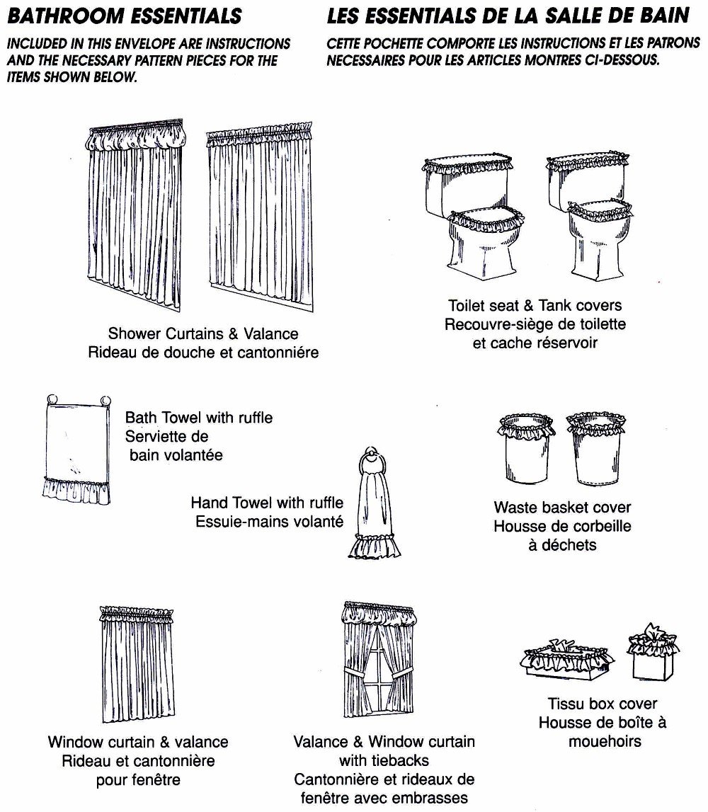 McCall's 87021997 Bathroom Essentials Set - Shower Curtain, Bath Mat & Accessories for Modern Home Decor | Perfect for Bathroom Makeover & Spa-Like Retreat
