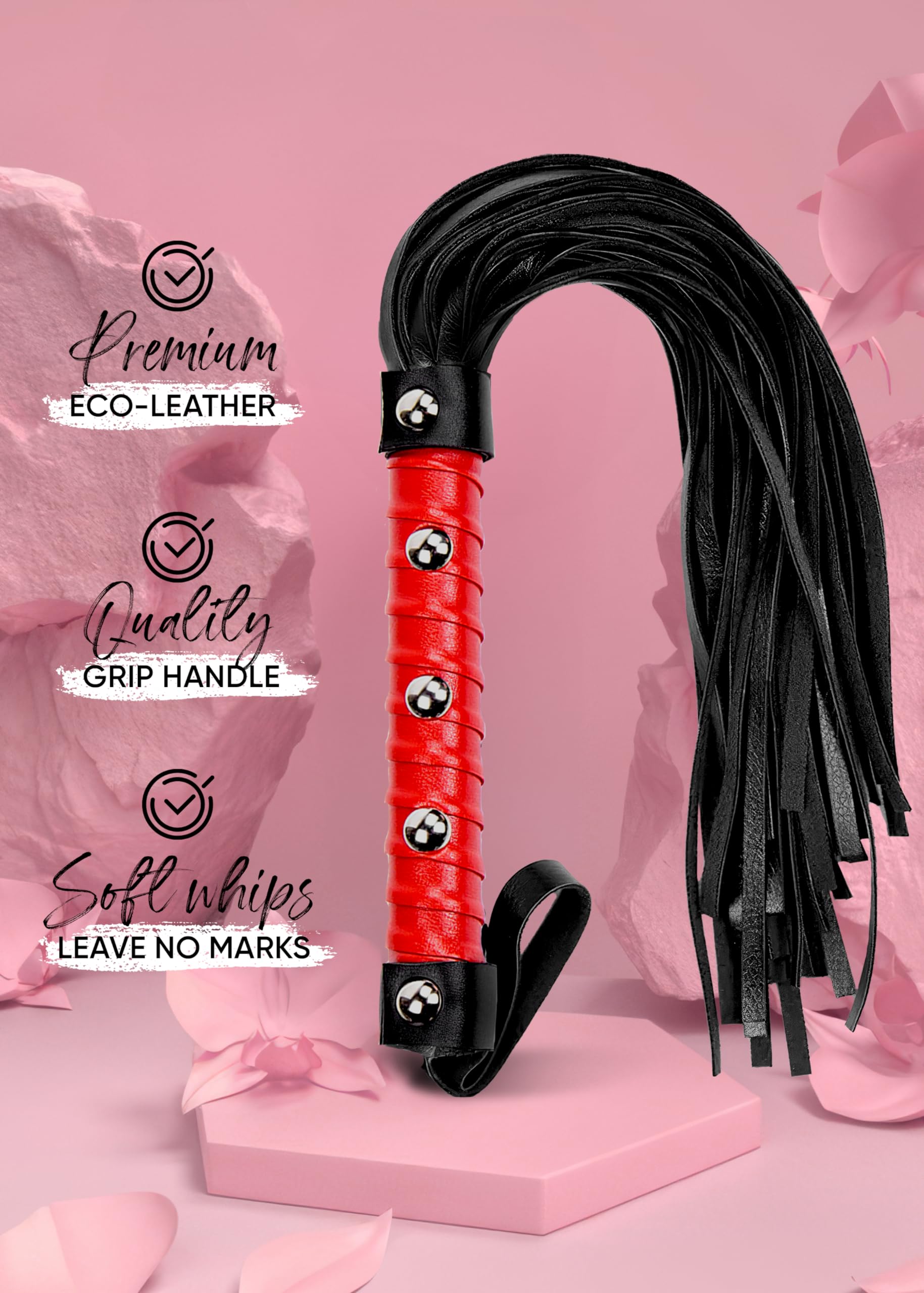 BDSM Flogger Whip for Spanking & Sex Play - Sensual Bondage Toy for Adults