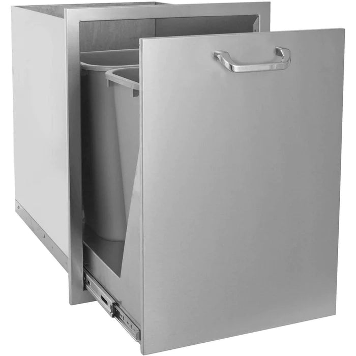 NorCal 260 Series 20 Inch Roll Out Double Trash Recycling Bin - Under Sink Pull Out Waste Baskets for Kitchen, Bathroom & Office Organization