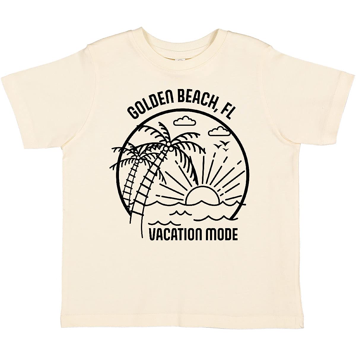 Fun Summer Vacation Mode Golden Beach Florida Toddler T-Shirt - Cute Kids Beach Outfit for Florida Trips & Family Holidays