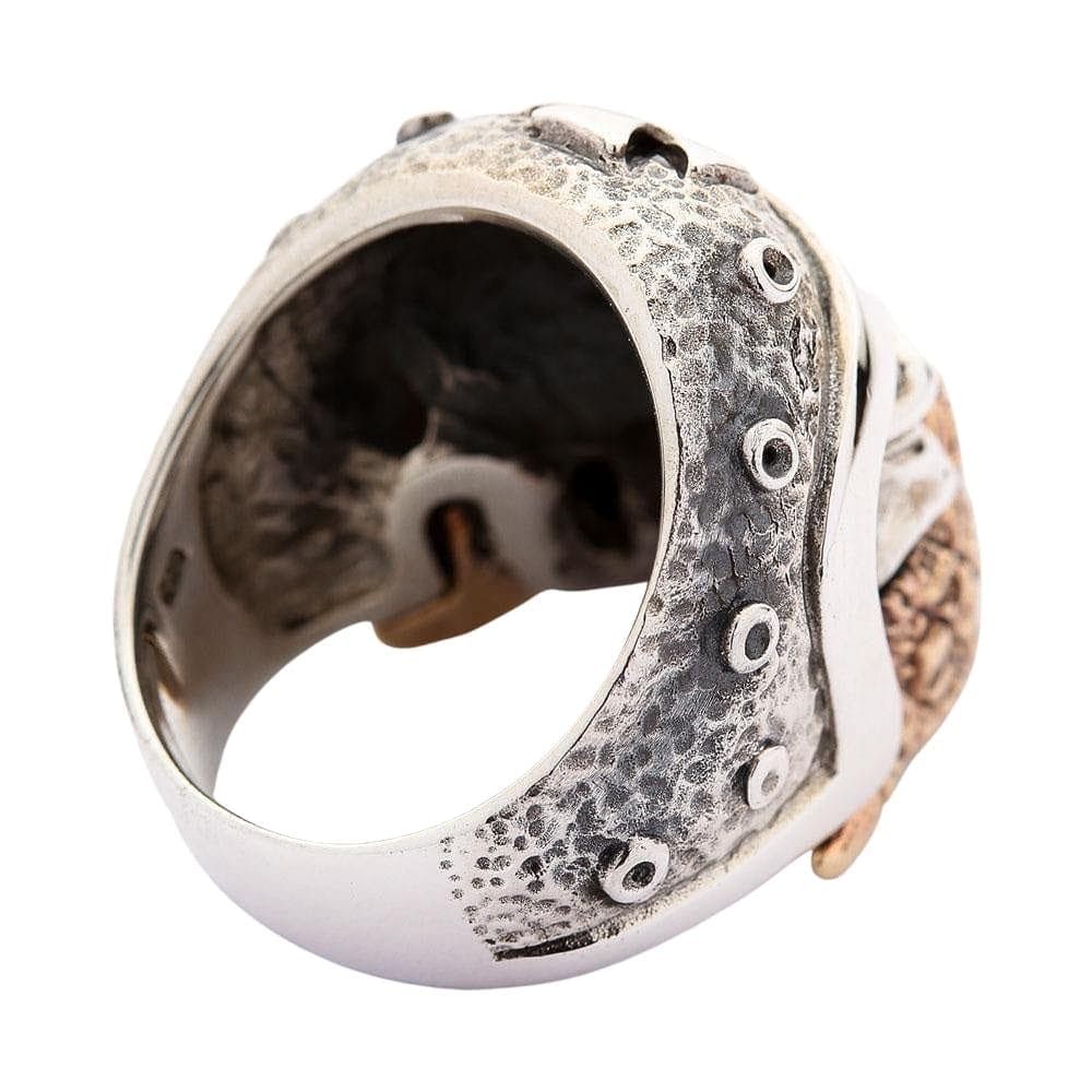 Bandana Rider Skull Sterling Silver Biker Ring for Men - Edgy Motorcycle Jewelry Gift for Bikers & Rock Fans - Perfect for Riding, Concerts & Everyday Wear