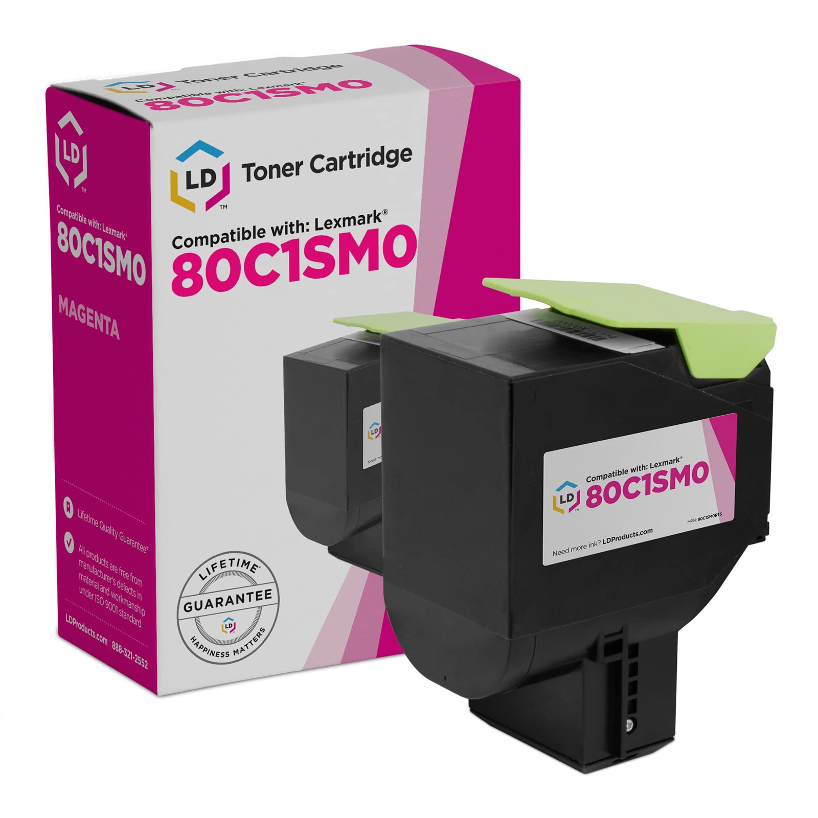 LD Remanufactured Magenta Toner for Lexmark CX Printers - CX310dn/CX410de/CX510de Series - Office & Home Printing