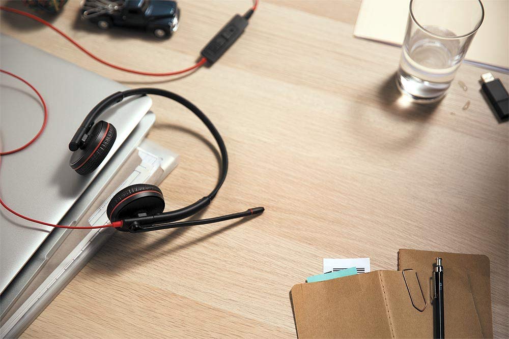 Plantronics Blackwire 3220 Wired Stereo Headset with Noise-Canceling Boom Mic - USB-A for PC & Mac - Perfect for Office Calls, Remote Work & Online Meetings