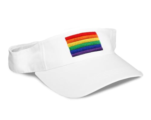 Rainbow Flag Visor in White
