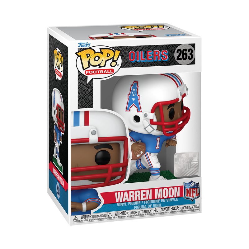 Warren Moon Houston Oilers Funko Pop NFL #263 Vinyl Figure with Protector Case - Perfect for NFL Fans, Collectors, and Sports Memorabilia Displays