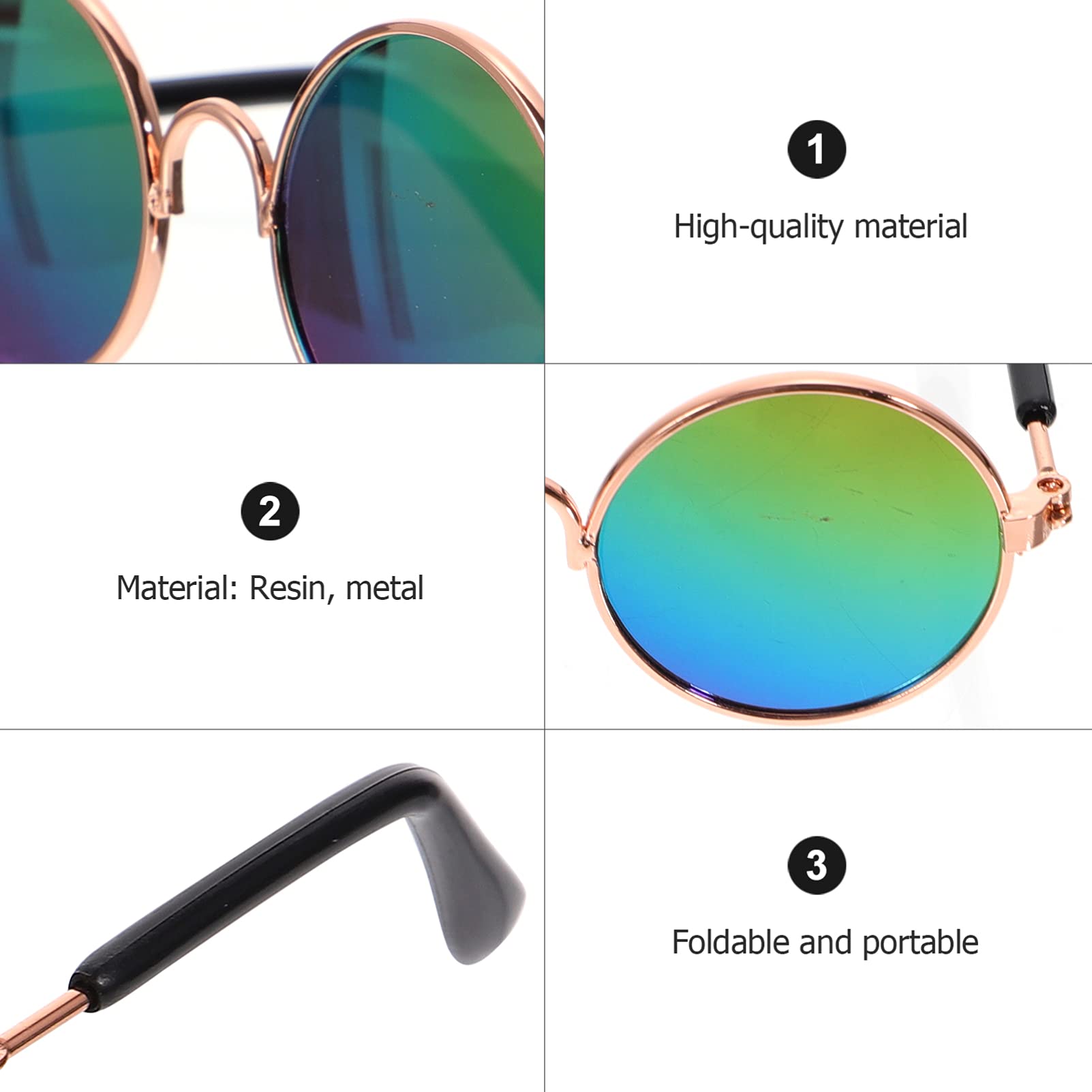 ULTECHNOVO 10pcs Funny Pet Sunglasses for Dogs & Cats - UV Protection Puppy Glasses, Kitten Eyewear for Sun Protection - Perfect for Outdoor Adventures, Beach Trips & Photo Shoots