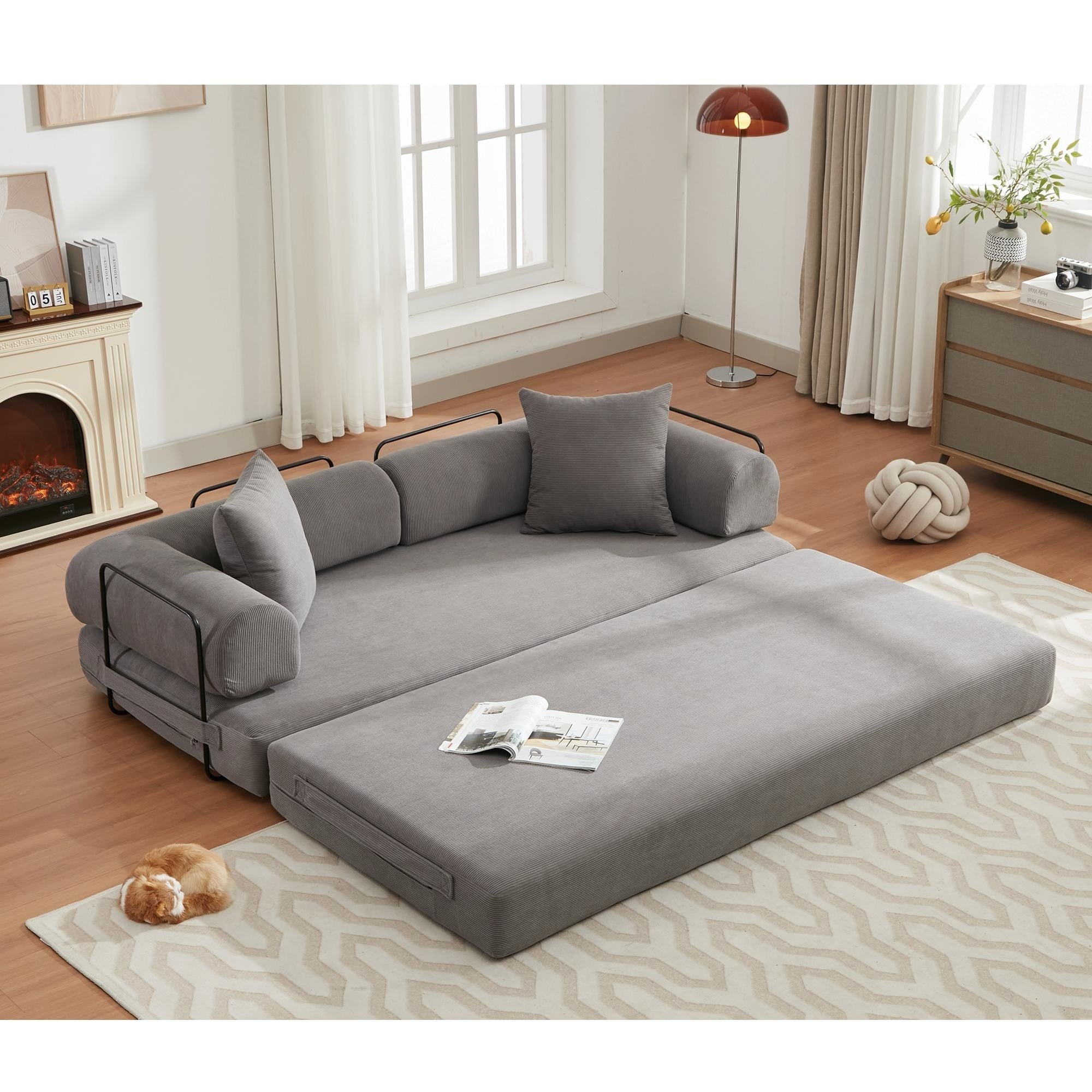 4 in 1 Convertible Sleeper Sofa Bed - 78.5