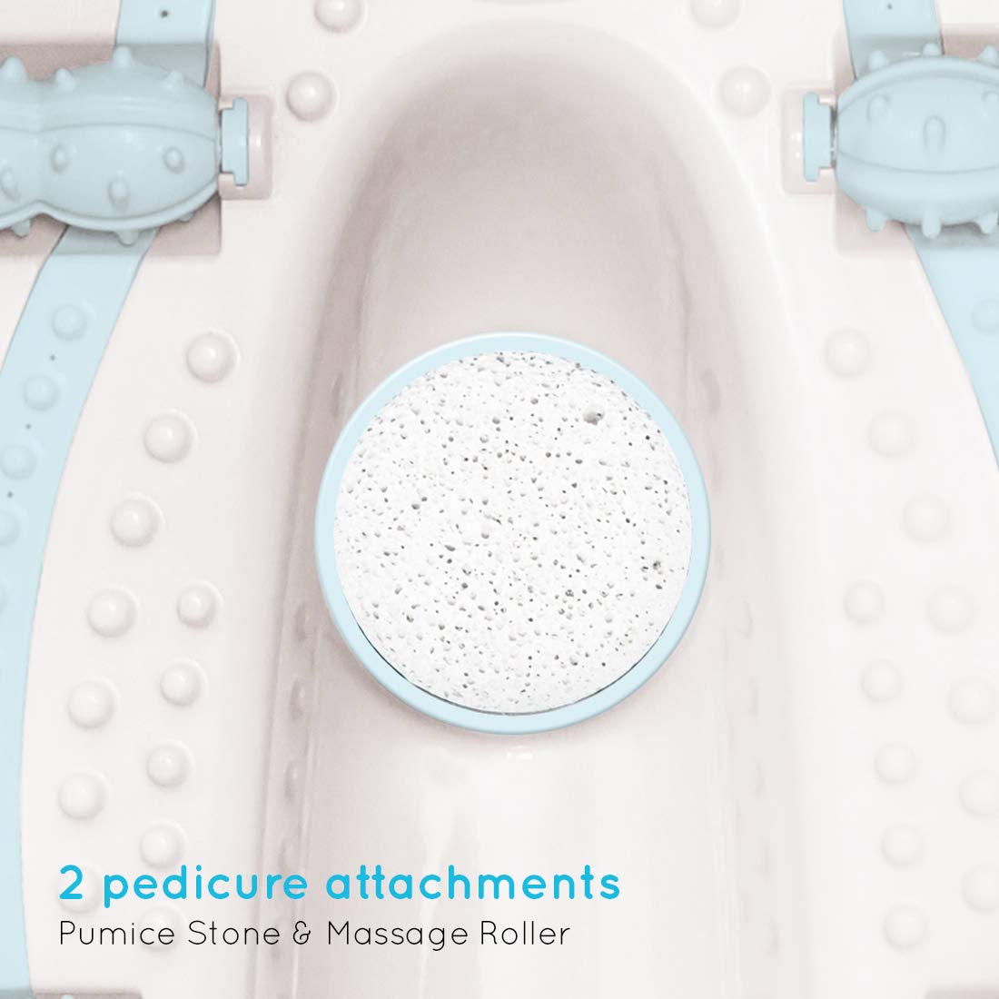 HoMedics Luxury Foot Spa Massager with Heat & Bubbles - Warm Water Therapy for Relaxation, Vibration Massage for Circulation, Includes 4 Bubble Strips & 2 Pumice Stones - Perfect for Home Spa, Stress Relief & Foot Care (Fits up to UK Size 12)