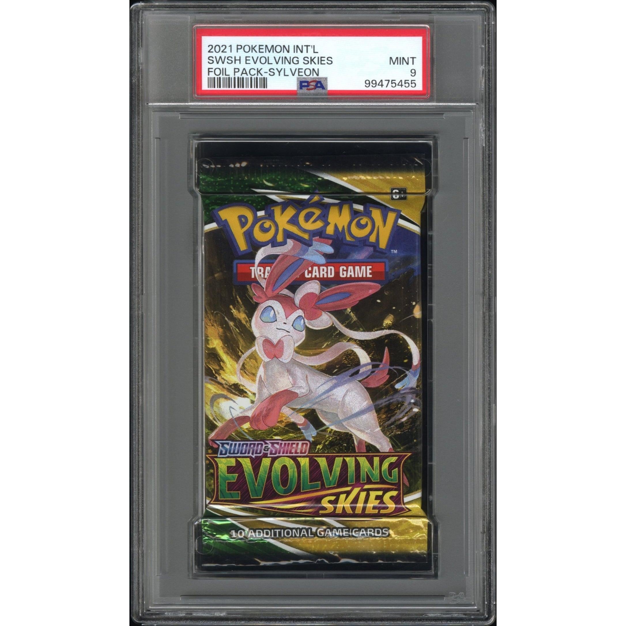 2021 Pokemon Evolving Skies Booster Pack - Sylveon Art PSA 9 Graded | Collectible Trading Card Game for Pokemon Fans & Investors | Perfect for Display, Gaming & Card Collection