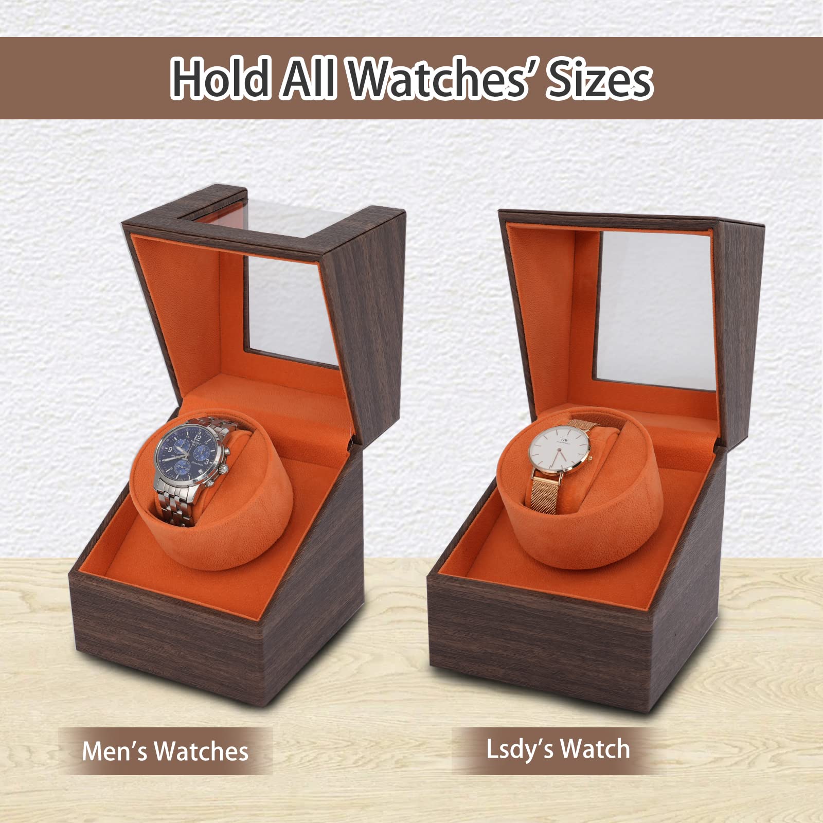 Premium Automatic Single Watch Winder for Men & Women - Ultra Quiet Japanese Motor - Perfect for Automatic, Mechanical & Self-Winding Watches - Ideal for Home, Office & Travel Use