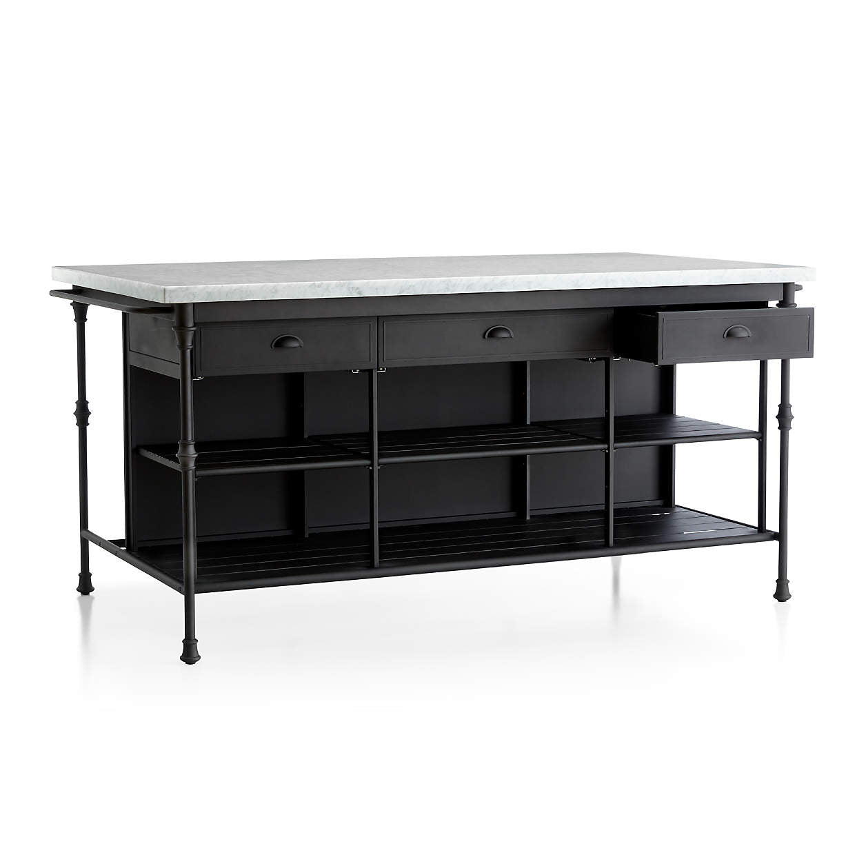 French 72-Inch Large Kitchen Island with Storage - Modern Farmhouse Style Center Island for Spacious Kitchens - Perfect for Meal Prep, Entertaining & Additional Counter Space