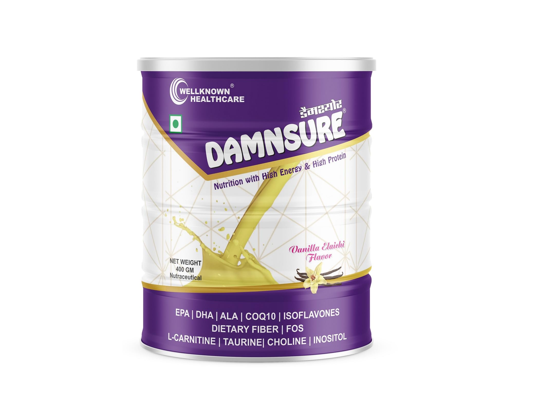 DamnSure High Protein Drink - Premium Whey Protein Shake for Muscle Recovery & Energy Boost | Ideal for Post-Workout, Fitness, and Active Lifestyle