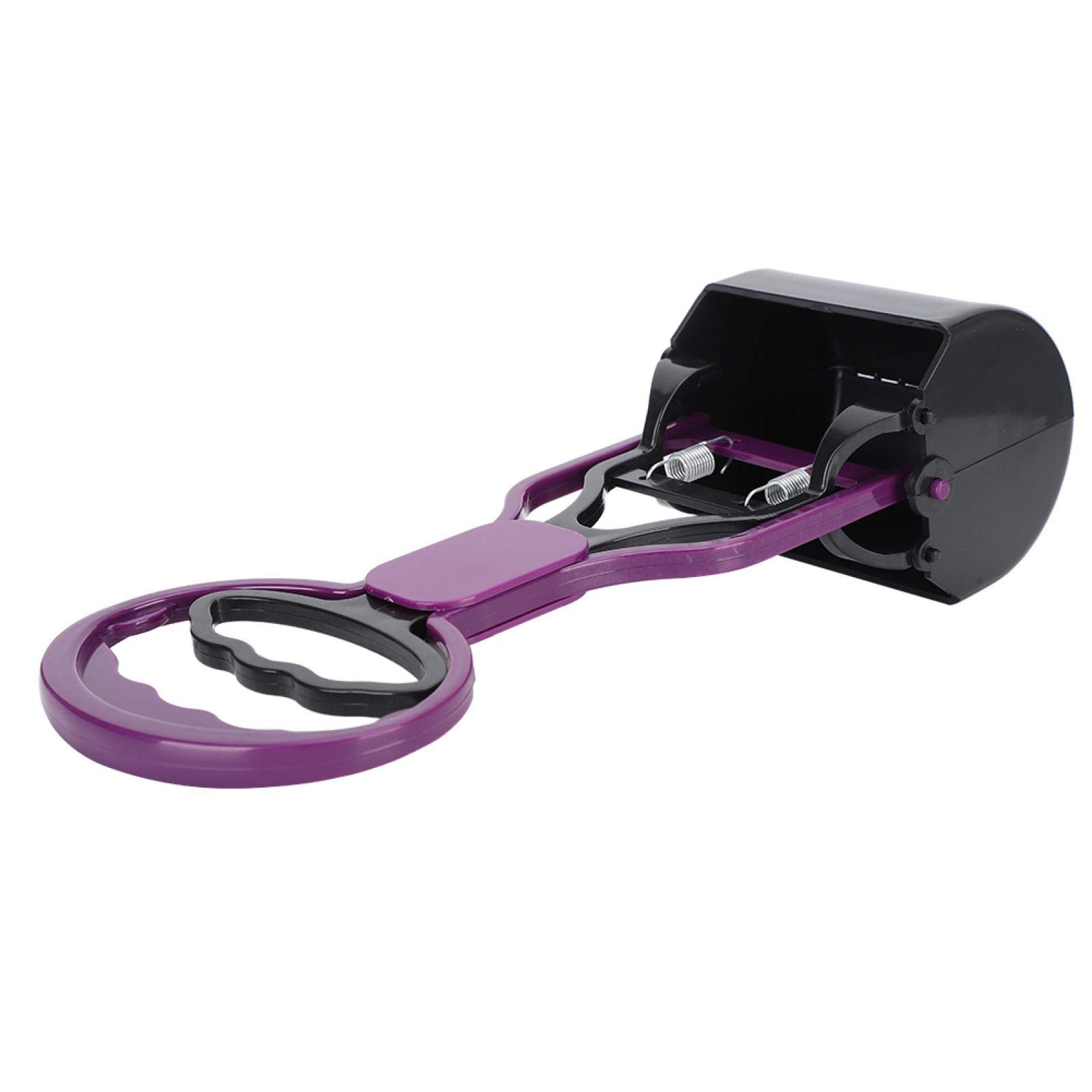 Dog Waste Scooper with Garbage Bags - Pet Pooper Scooper for Dogs & Cats - Durable Animal Waste Cleaning Tool for Grass & Yards - Purple (Perfect for Backyard, Park & Outdoor Cleanup)