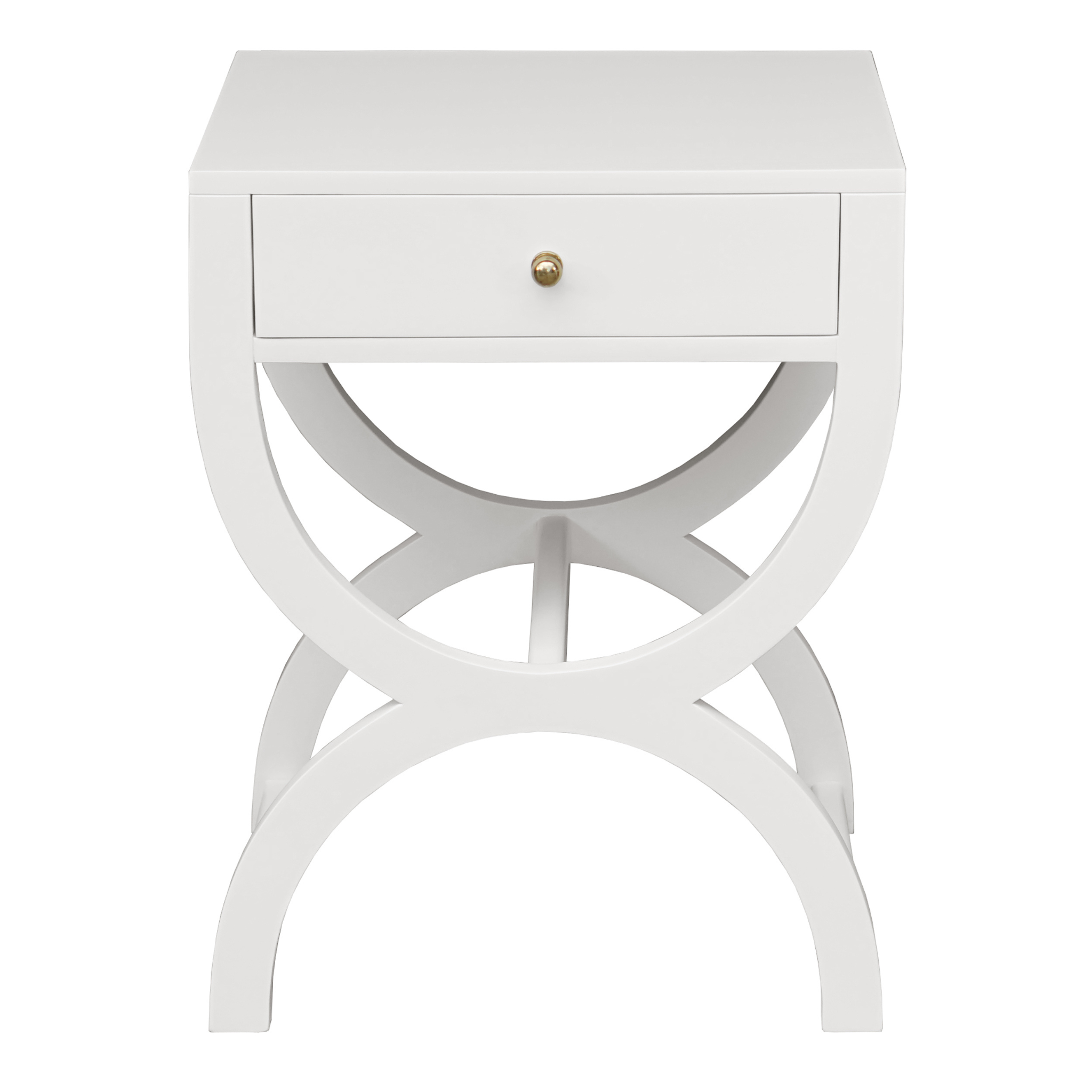 Alexis One Drawer Side Table - Compact Nightstand with Storage for Bedroom, Living Room & Office - Modern End Table with Easy-Glide Drawer for Home Decor