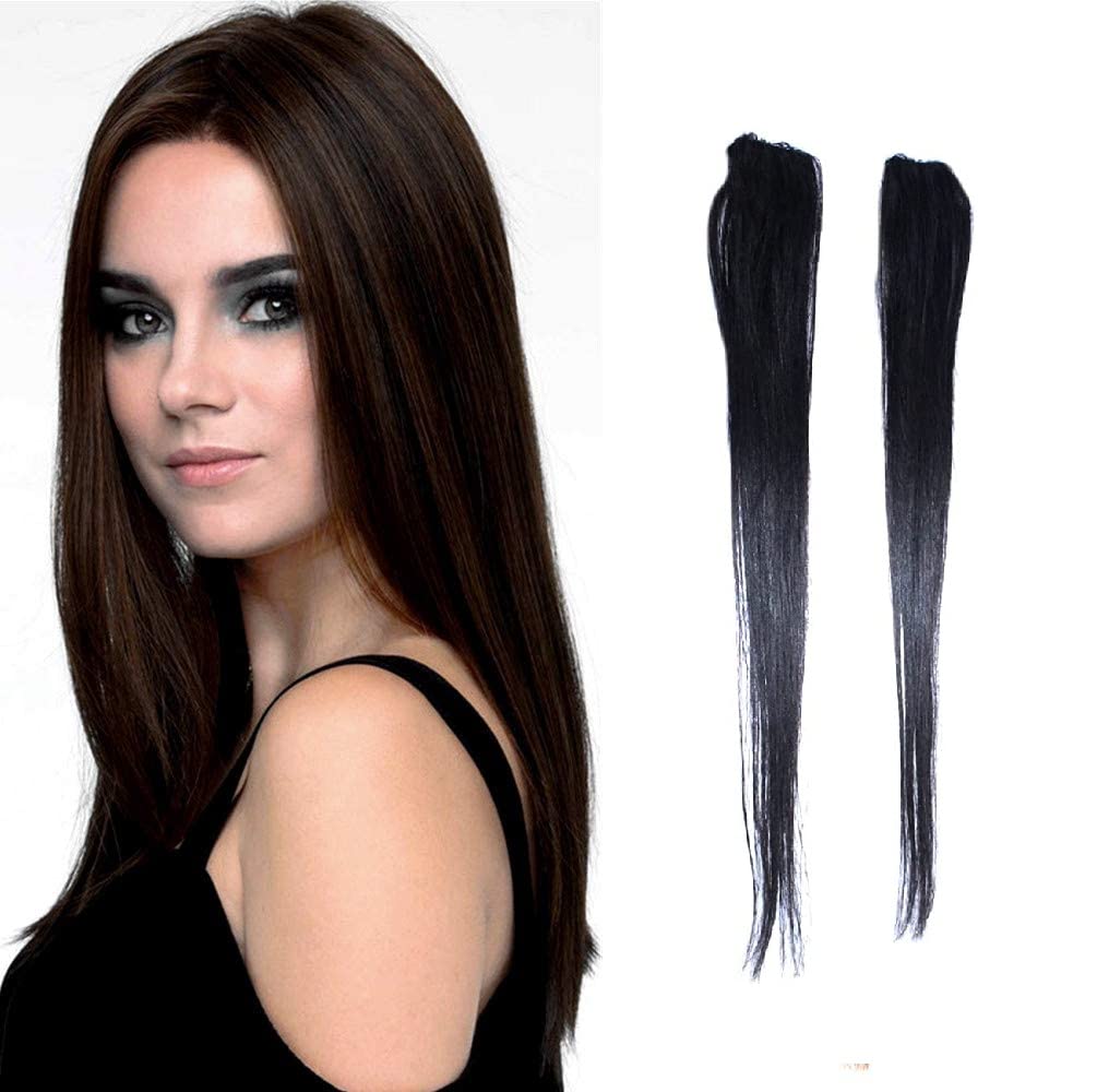Kabello Invisible Hair Patch Single Clip Streak Human Hair Extension 16