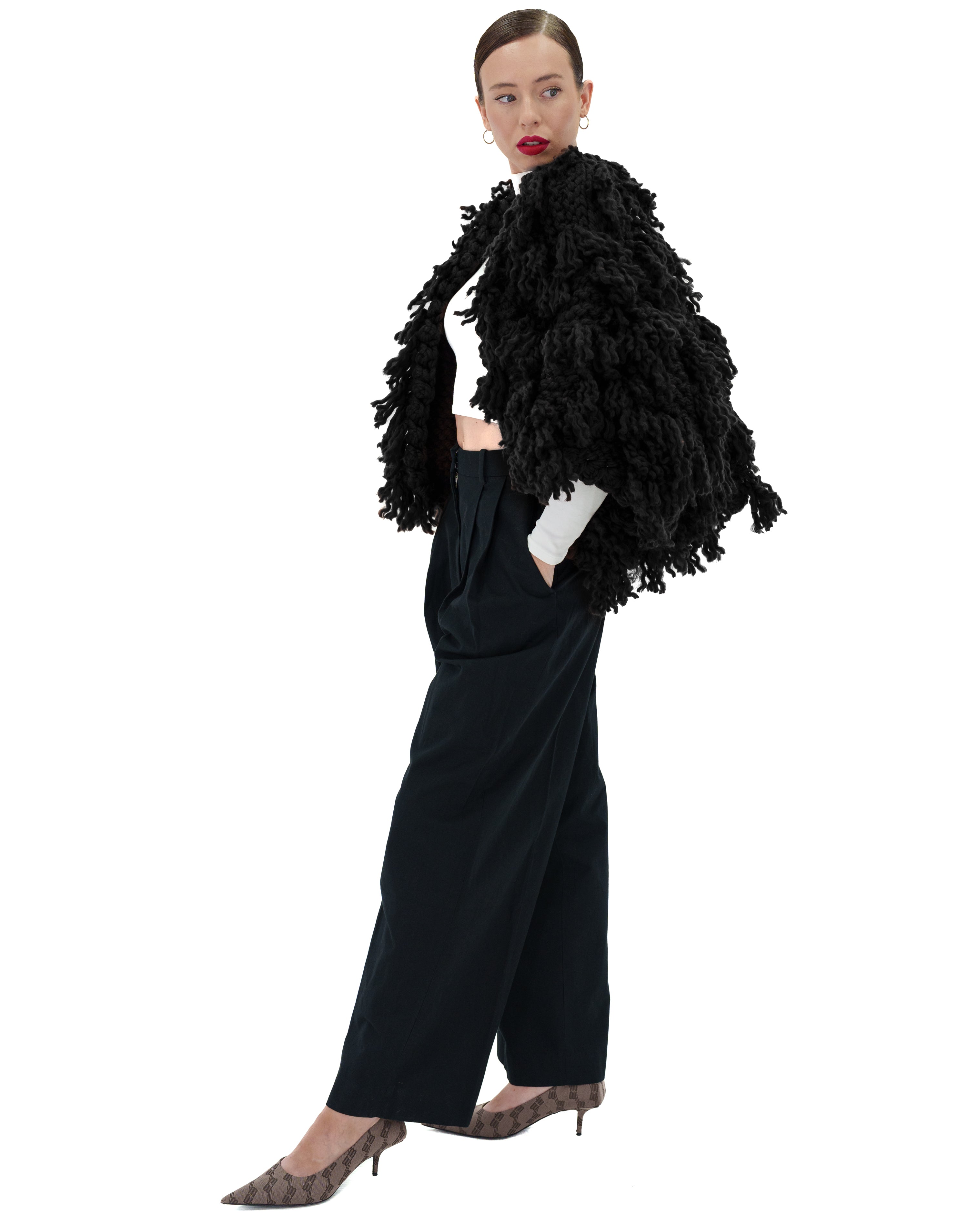 Women's Soft Fur-Like Cardigan - Cozy Winter Knit Sweater for Casual Wear, Office & Lounge